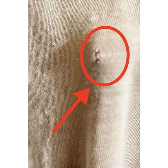 Lucky Brand Women’s Gray Long Sleeve Top with Embroidered Sleeves – Minor Flaw - Picture 5 of 5